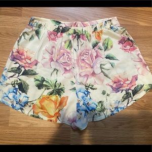 Gently worn flower patterned shorts